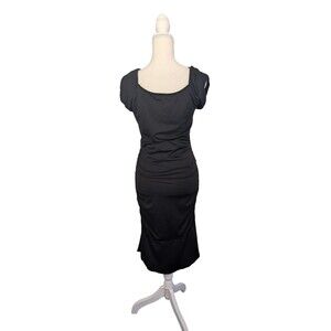 Black Ruched Dress by Susie Rose Size M NWOT